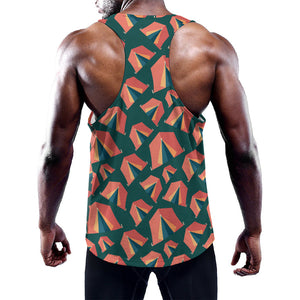 Camping Tent Pattern Print Training Tank Top