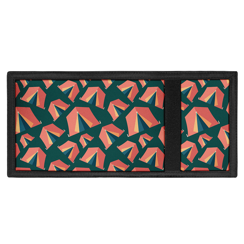 Camping Tent Pattern Print Trifold Wallet