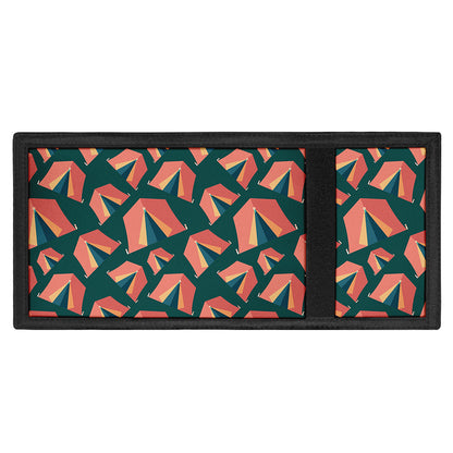Camping Tent Pattern Print Trifold Wallet