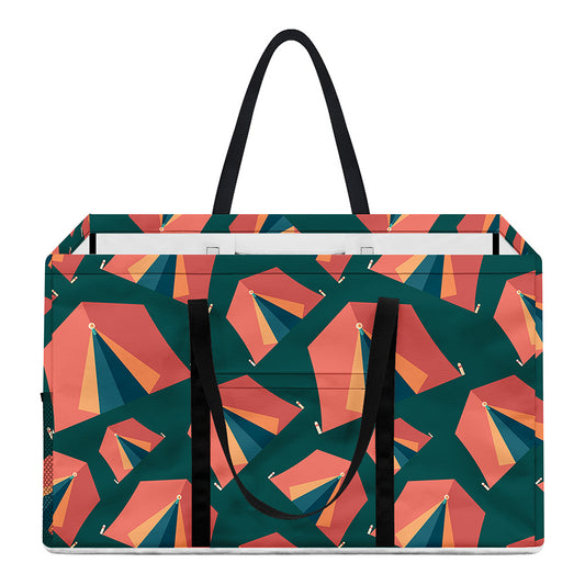 Camping Tent Pattern Print Utility Tote Bag