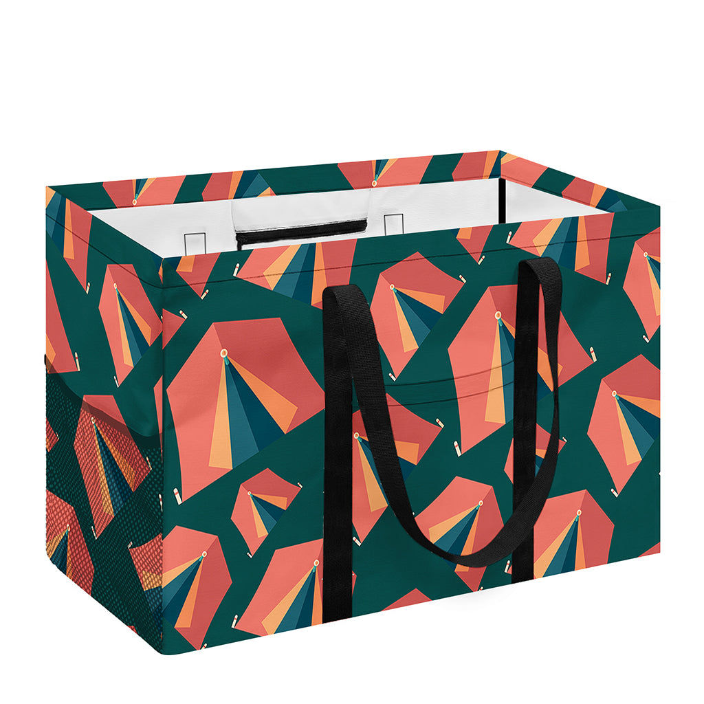Camping Tent Pattern Print Utility Tote Bag