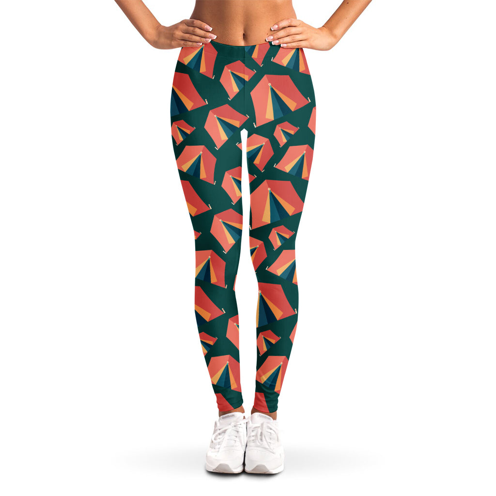 Camping Tent Pattern Print Women's Leggings