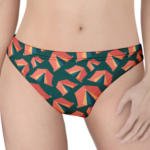 Camping Tent Pattern Print Women's Thong