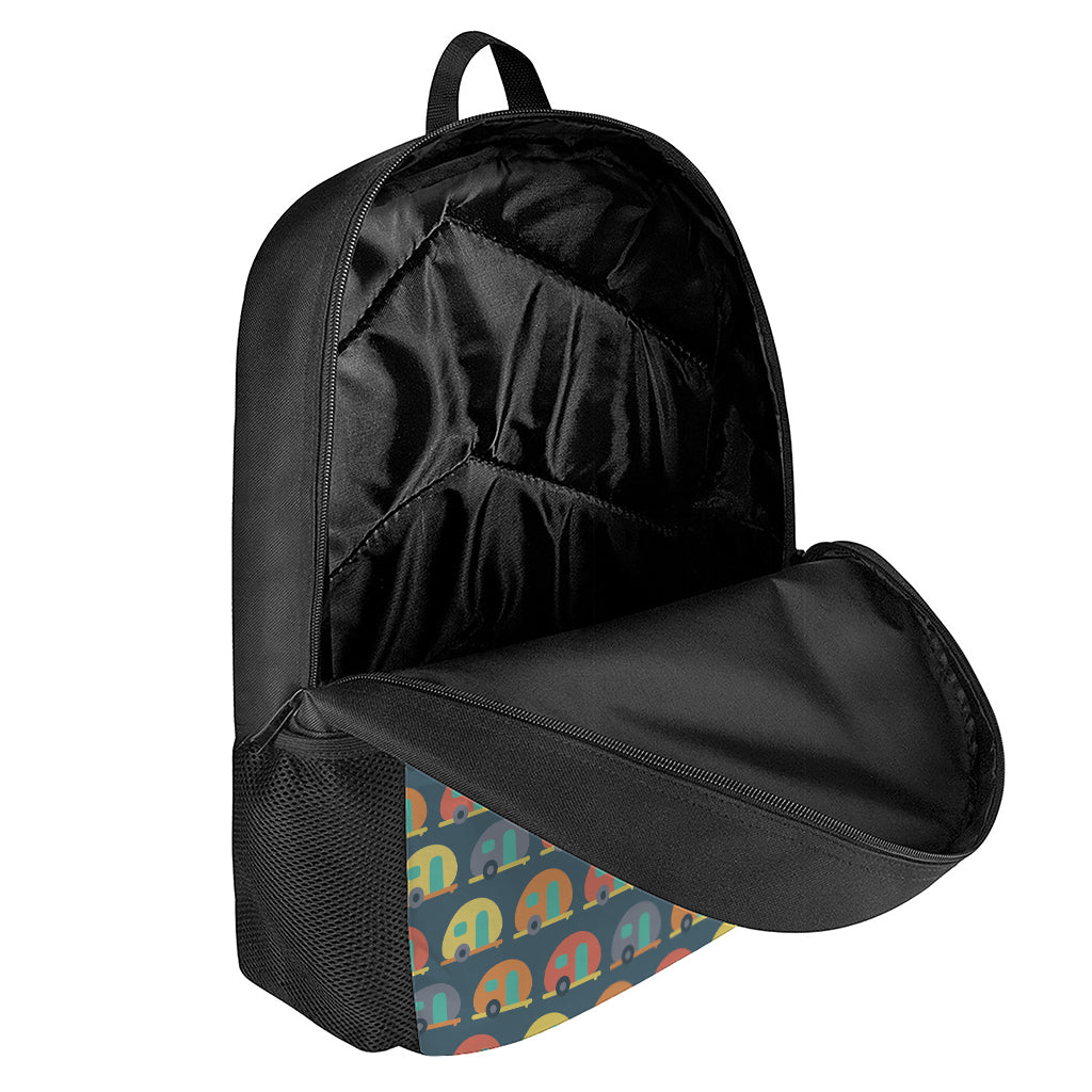 Camping Van Pattern Print 17 Inch Backpack