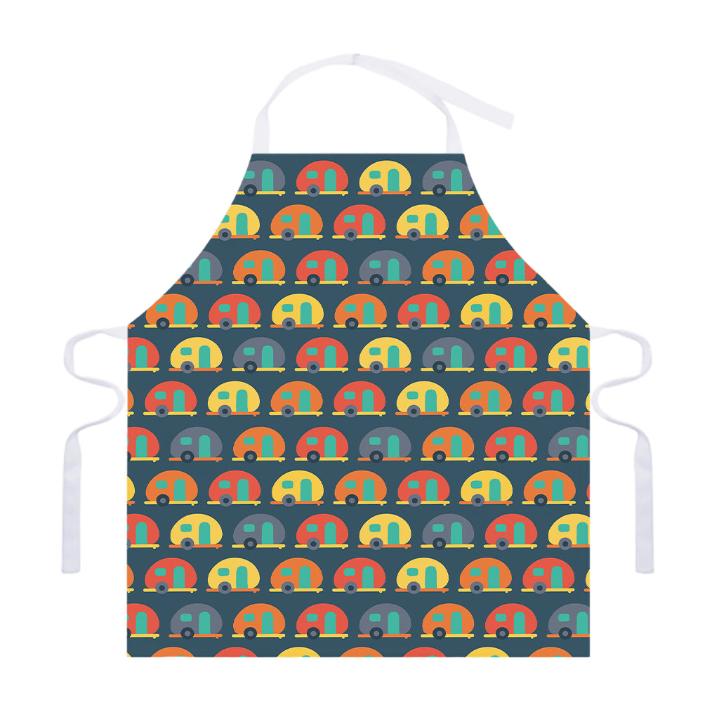 Camping Van Pattern Print Adjustable Apron