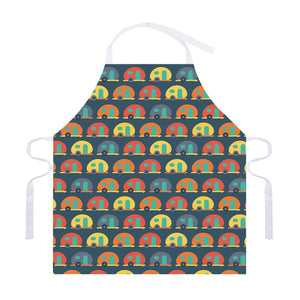 Camping Van Pattern Print Adjustable Apron