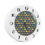 Camping Van Pattern Print Alarm Clock