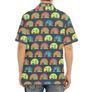 Camping Van Pattern Print Aloha Shirt