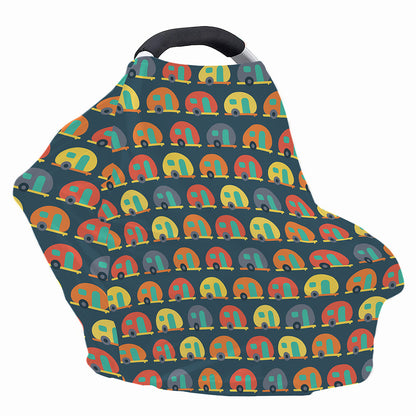 Camping Van Pattern Print Baby Seat Cover