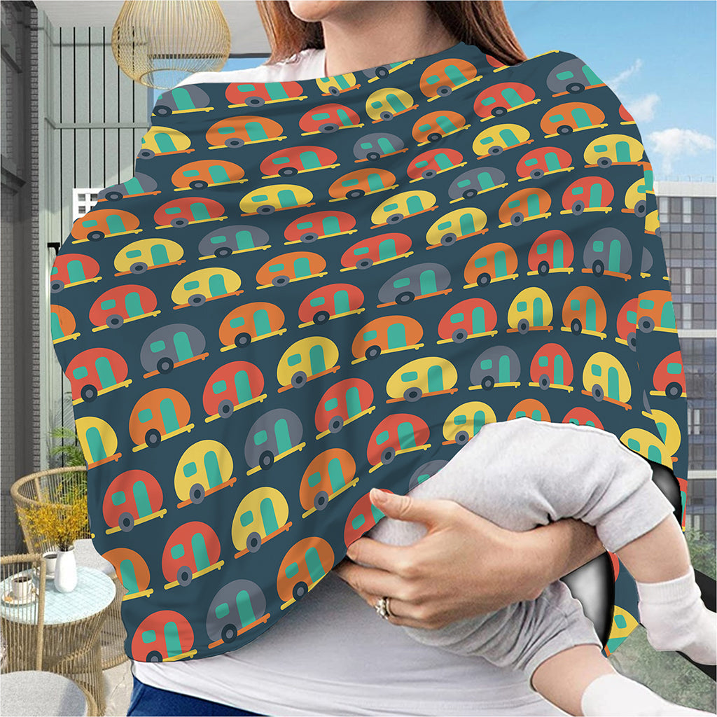 Camping Van Pattern Print Baby Seat Cover