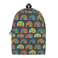 Camping Van Pattern Print School Backpack