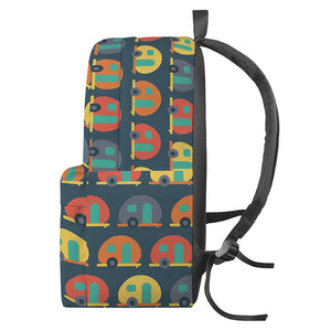 Camping Van Pattern Print Backpack