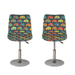 Camping Van Pattern Print Bar Stool Covers