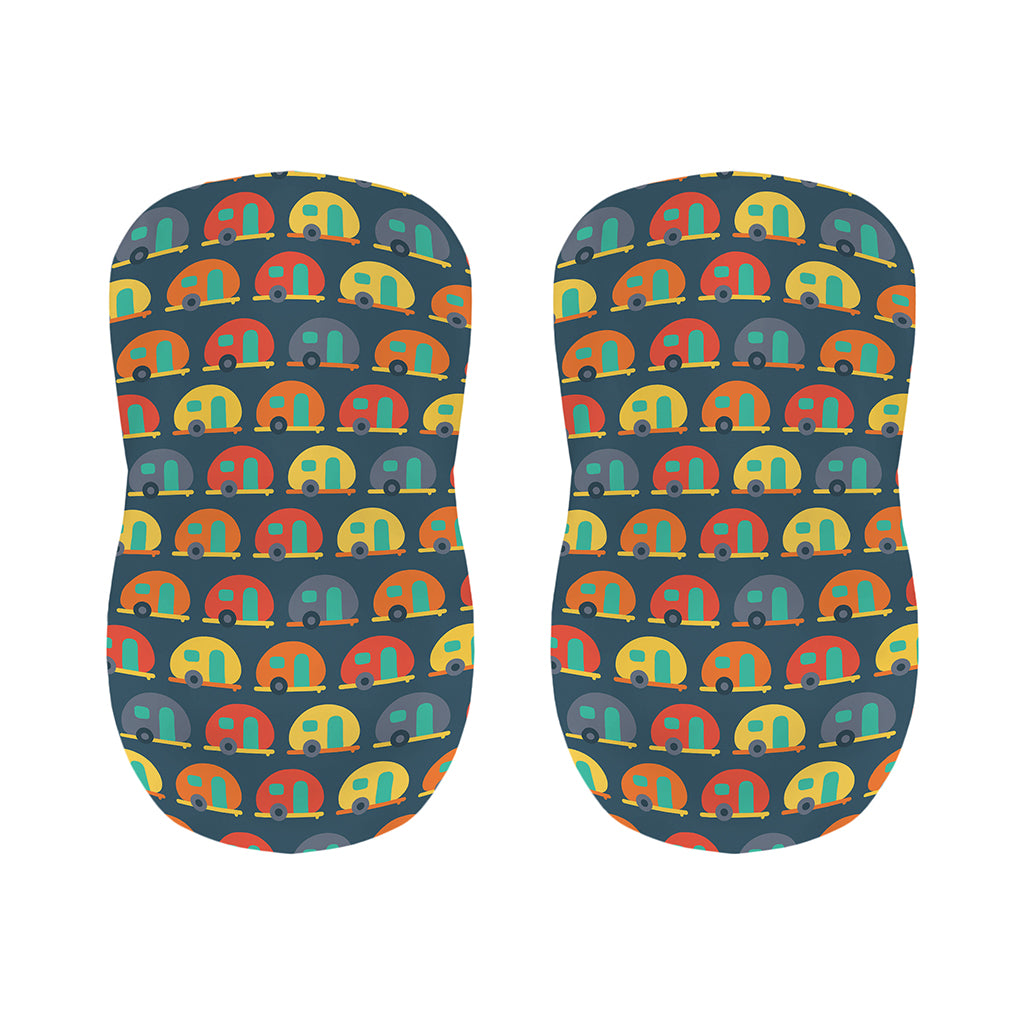 Camping Van Pattern Print Bar Stool Covers