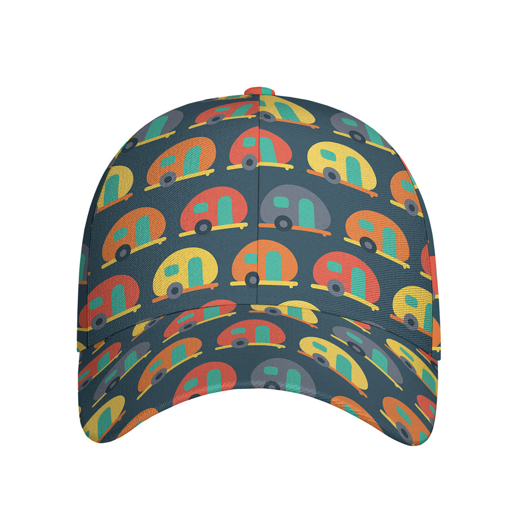 Camping Van Pattern Print Baseball Cap