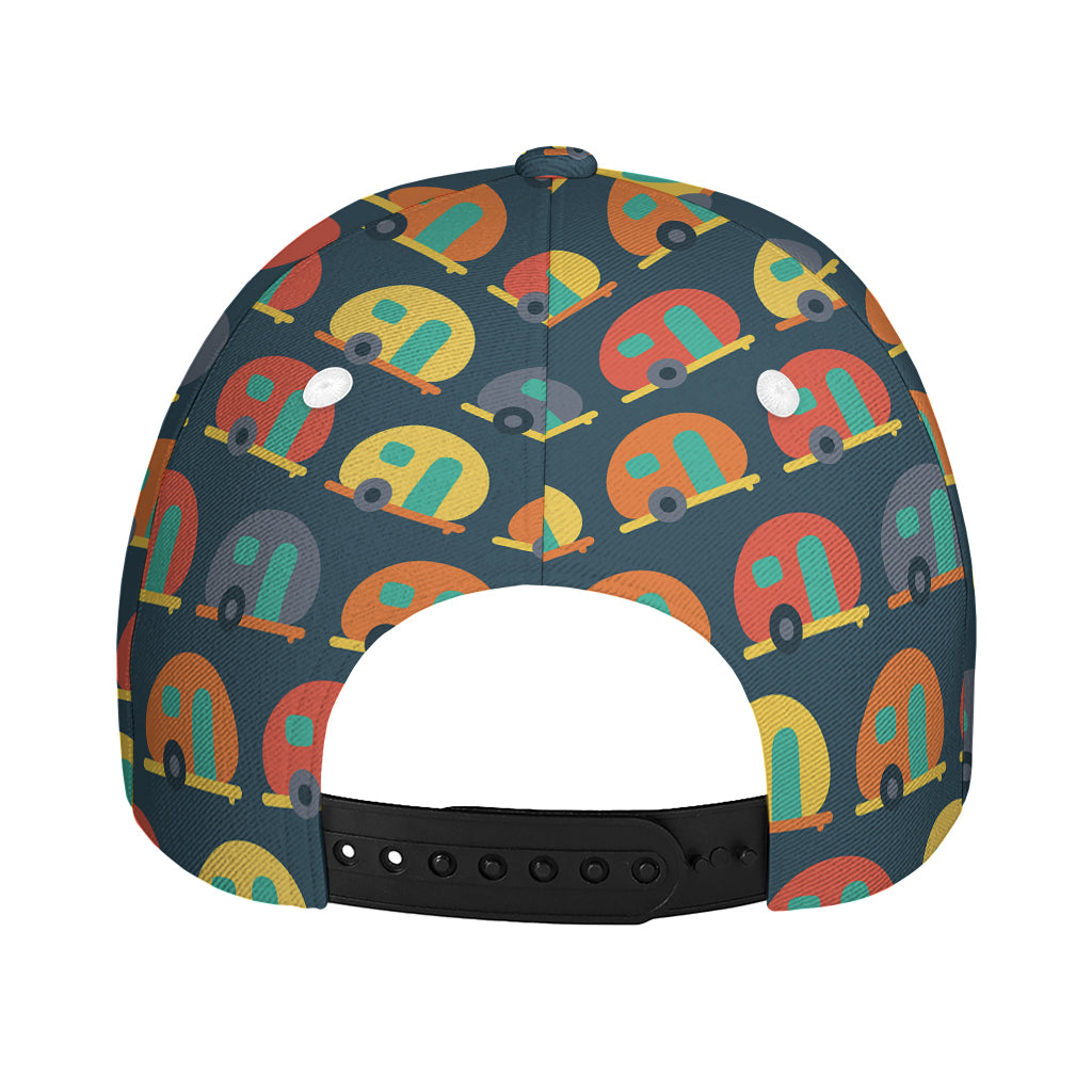 Camping Van Pattern Print Baseball Cap
