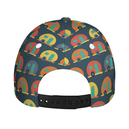 Camping Van Pattern Print Baseball Cap