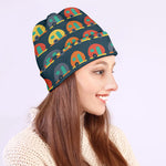 Camping Van Pattern Print Beanie