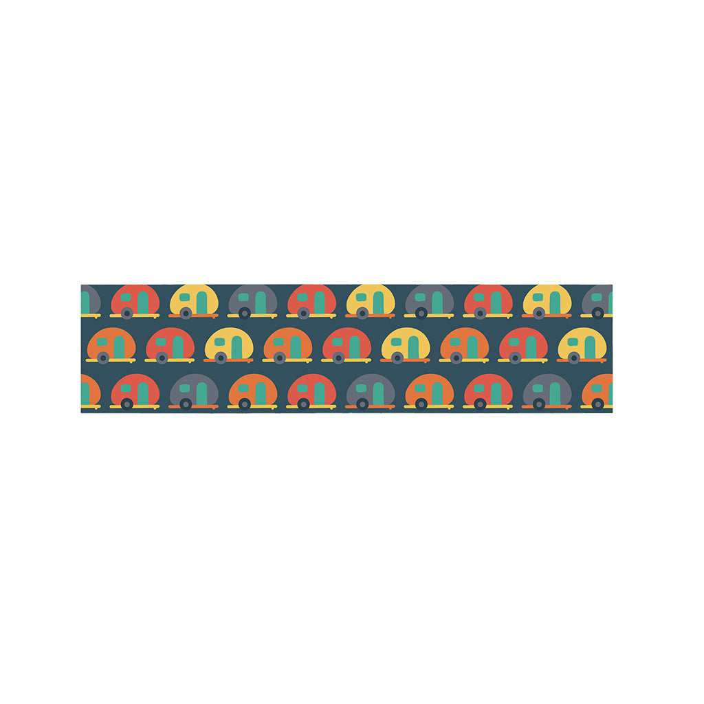 Camping Van Pattern Print Bed Runner