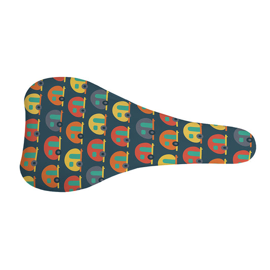 Camping Van Pattern Print Bicycle Seat Cover
