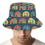 Camping Van Pattern Print Bucket Hat