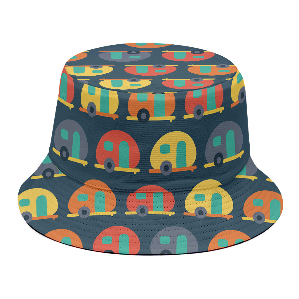 Camping Van Pattern Print Bucket Hat