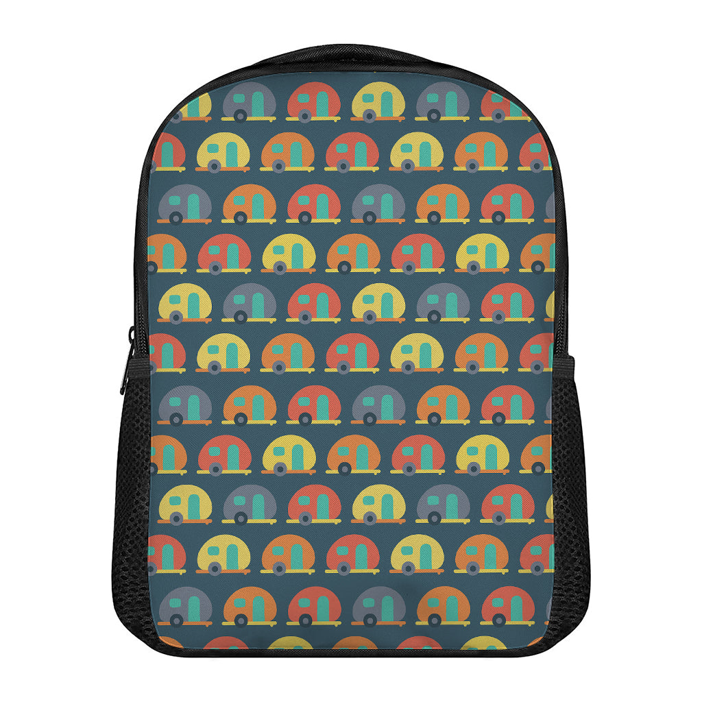 Camping Van Pattern Print Casual Backpack