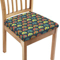 Camping Van Pattern Print Chair Cushion Cover