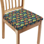 Camping Van Pattern Print Chair Cushion Cover