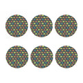 Camping Van Pattern Print Coaster Set