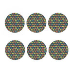 Camping Van Pattern Print Coaster Set