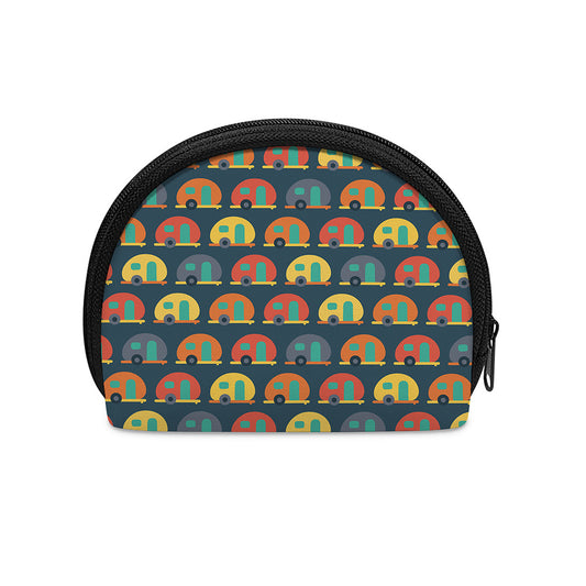 Camping Van Pattern Print Coin Purse