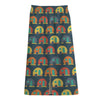 Camping Van Pattern Print Cotton Front Slit Maxi Skirt