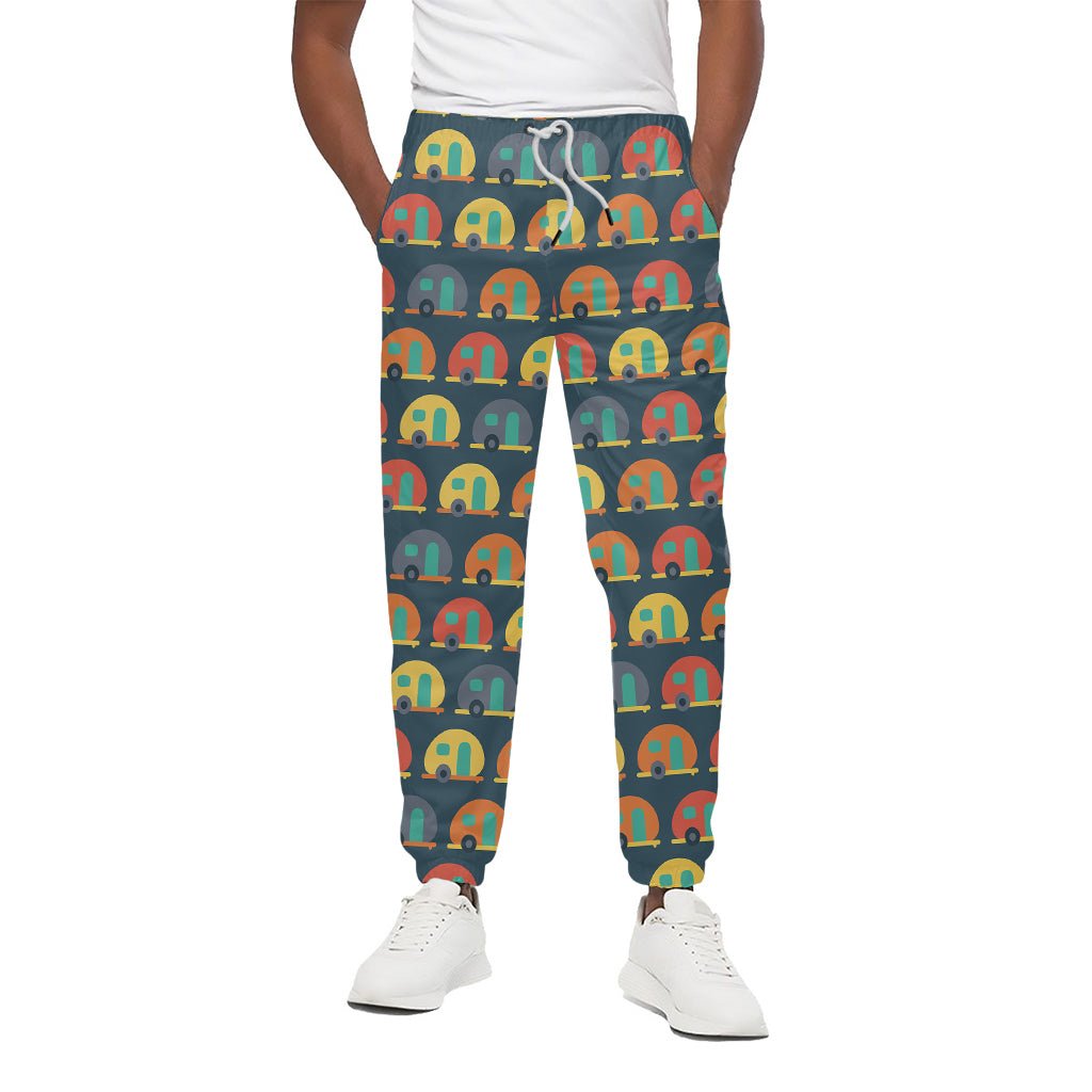 Camping Van Pattern Print Cotton Pants