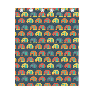 Camping Van Pattern Print Curtain