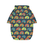 Camping Van Pattern Print Dog Zip Up Hoodie