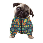 Camping Van Pattern Print Dog Zip Up Jacket
