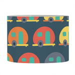 Camping Van Pattern Print Drum Lamp Shade