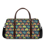 Camping Van Pattern Print Duffle Bag