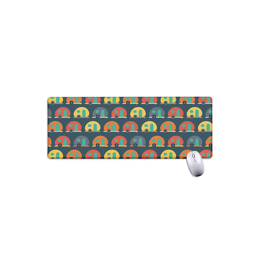 Camping Van Pattern Print Extended Mouse Pad