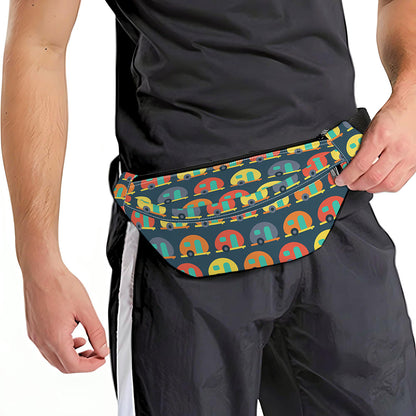 Camping Van Pattern Print Fanny Pack