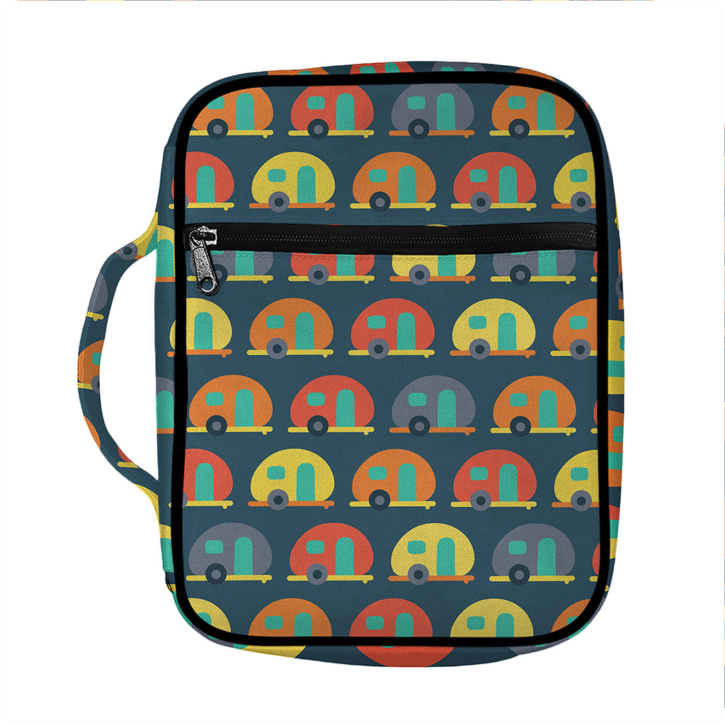 Camping Van Pattern Print Front Pocket Bible Bag