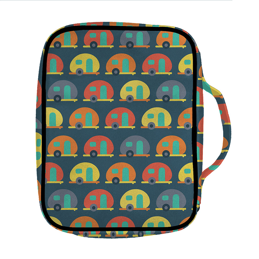 Camping Van Pattern Print Front Pocket Bible Bag