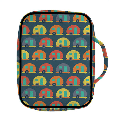 Camping Van Pattern Print Front Pocket Bible Bag