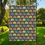 Camping Van Pattern Print Garden Flag