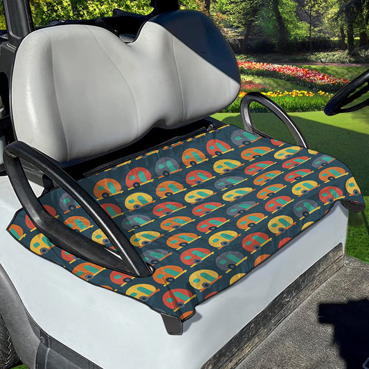 Camping Van Pattern Print Golf Cart Seat Cover