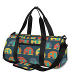 Camping Van Pattern Print Gym Bag