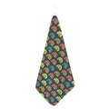 Camping Van Pattern Print Hand Towel
