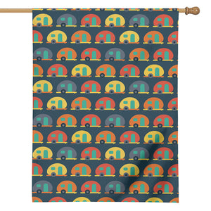 Camping Van Pattern Print House Flag