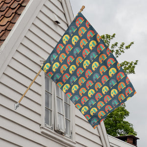 Camping Van Pattern Print House Flag